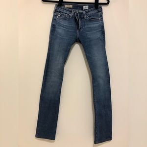AG Adriano Goldschmied Mid Rise Straight Leg Slim Bootcut Jeans Womens Sz 24